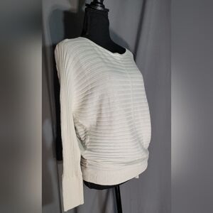 Soho Cream Ribbed Women's Sweater